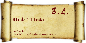 Biró Linda névjegykártya