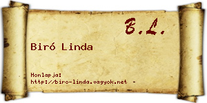 Biró Linda névjegykártya